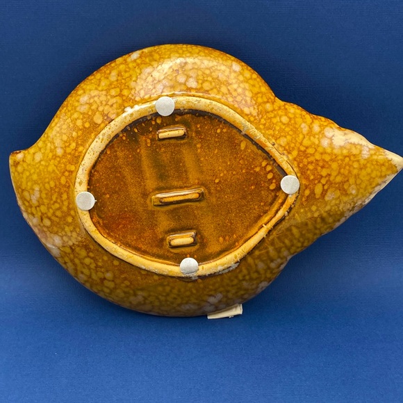 MCM Vintage Ceramic Shell-Shaped Textured Drip Glaze Plate Dish - Picture 5 of 9